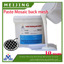 mosaic glue be apply on mosaic backing mesh